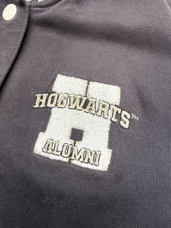Harry Potter Black and White Hogwarts Alumni Varsity Jacket, Letterman, Bomber - Picture 6 of 12